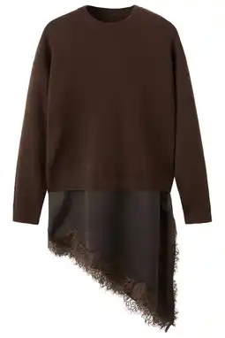 Wehkamp Mango pullover donkerbruin aanbieding