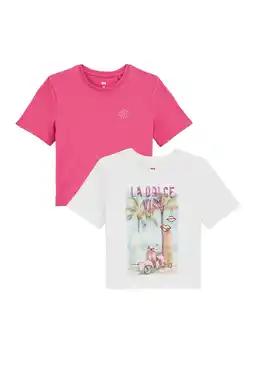 Wehkamp WE Fashion T-shirt - (set van 2) roze aanbieding
