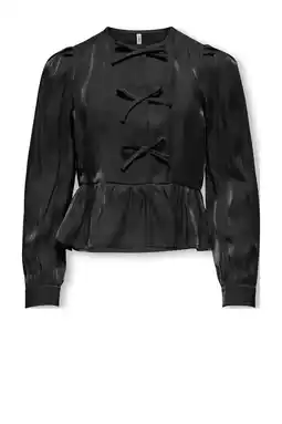 Wehkamp KIDS ONLY GIRL peplum top zwart aanbieding