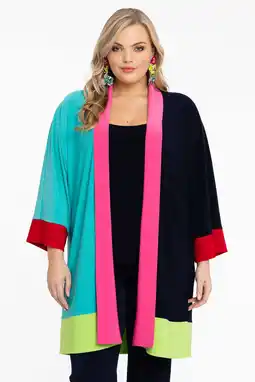 Wehkamp YOEK vest van travelstof donkerblauw/multi aanbieding