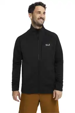 Wehkamp Jack Wolfskin fleece vest zwart aanbieding