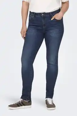 Wehkamp ONLY CARMAKOMA skinny jeans CARKARLA dark blue denim aanbieding