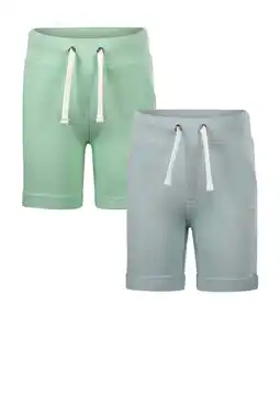 Wehkamp Koko Noko sweatshort - (set van 2) grijsblauw/mintgroen aanbieding