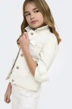 Wehkamp KIDS ONLY GIRL denim spijkerjas ecru aanbieding