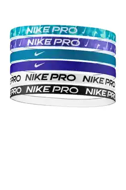 Wehkamp Nike haarbndjes Flex Classic Printed - blauw/multi (set van 6) aanbieding