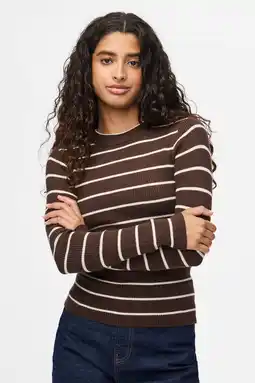 Wehkamp PIECES pullover trui bruin aanbieding