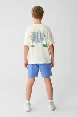 Wehkamp Shoeby T-shirt met backprint gebroken wit aanbieding