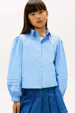 Wehkamp Tommy Hilfiger gestreepte blouse blauw aanbieding