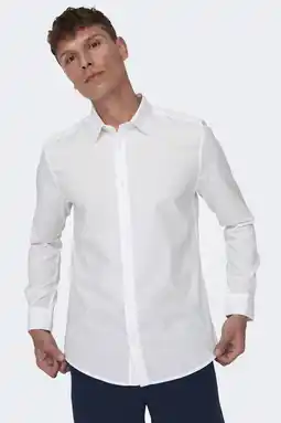 Wehkamp ONLY & SONS zakelijk overhemd wit aanbieding
