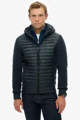 Wehkamp Superdry gewatteerde jas donkerblauw aanbieding