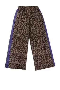 Wehkamp Z8 kids wide leg broek Ameera met panterprint bruin aanbieding