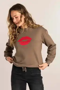 Wehkamp Ivy Beau sweater taupe aanbieding