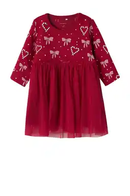Wehkamp NAME IT BABY midi jurk rood aanbieding