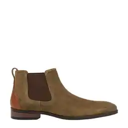 Wehkamp Van Lier Vienna suède chelsea boots grijsgroen aanbieding