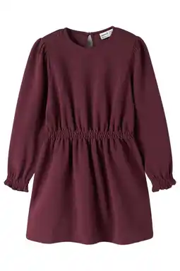 Wehkamp NAME IT KIDS midi jurk met glitter donkerrood aanbieding