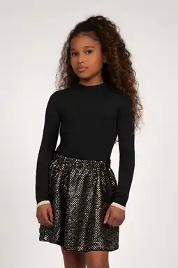 Wehkamp NIK&NIK A-lijn rok met pailletten zwart aanbieding