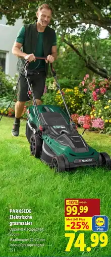 Lidl Parkside elektrische grasmaaier aanbieding