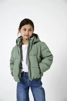 Wehkamp KIDS ONLY GIRL gewatteerde winterjas KOGDOLLY zachtgroen aanbieding