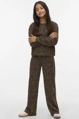 Wehkamp VERO MODA GIRL blousetop met panterprint groen aanbieding