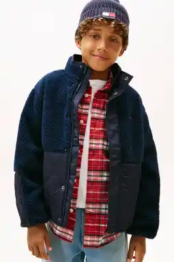 Wehkamp Tommy Hilfiger teddy jas herfst winter donkerblauw aanbieding