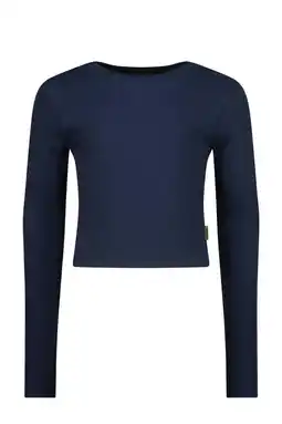 Wehkamp Vingino longsleeve donkerblauw rib gebreid aanbieding
