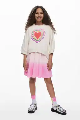 Wehkamp Desigual sweatjurk met pailletten ecru aanbieding