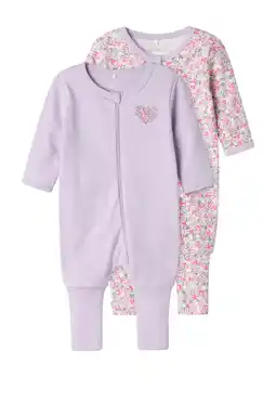 Wehkamp NAME IT BABY pyjama NBFNIGHTSUIT - lila (set van 2) aanbieding