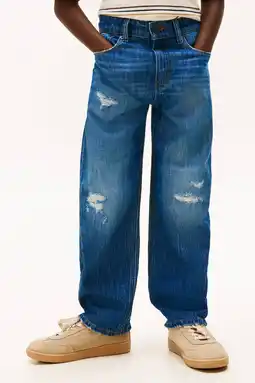 Wehkamp Tommy Hilfiger baggy jeans dark blue denim aanbieding
