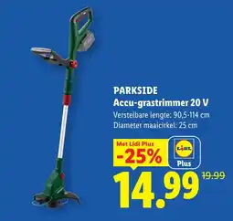 Lidl Parkside Accu grastrimmer 20 V aanbieding