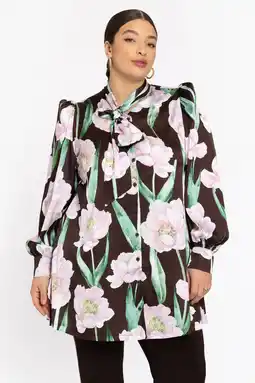 Wehkamp YOEK satijnen blouse bruin aanbieding