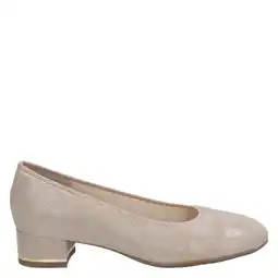Wehkamp Ara suède pumps met lage hak beige aanbieding
