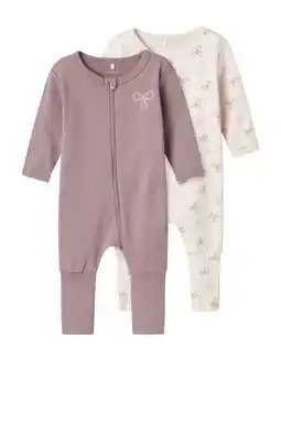 Wehkamp NAME IT BABY pyjama NBFNIGHTSUIT - roze/lichtroze (set van 2) aanbieding