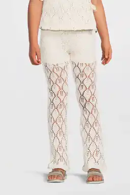 Wehkamp Me & My Monkey crochet flared broek crème aanbieding