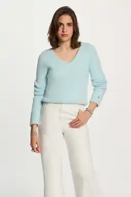 Wehkamp Morgan trui fijn gebreid turquoise aanbieding