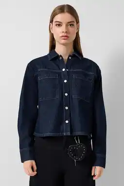 Wehkamp QS denim blouse dark blue denim aanbieding