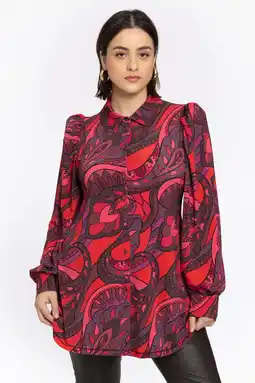 Wehkamp YOEK blouse rood aanbieding