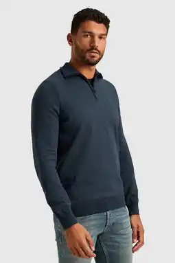Wehkamp Cast Iron gebreide trui donkerblauw aanbieding