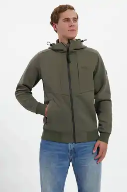Wehkamp Kjelvik fleece jas Marnix groen aanbieding