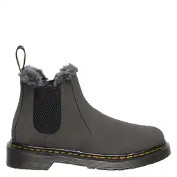Wehkamp Dr. Martens 2976 Leonore gevoerde suède enkelboots Gunmetal Soho Buck aanbieding