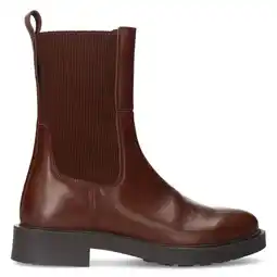 Wehkamp Manfield leren chelsea boots bruin aanbieding