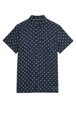 Wehkamp Scotch & Soda casual overhemd met linnen donkerblauw aanbieding