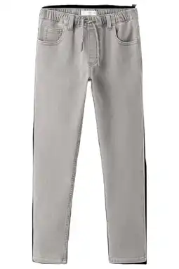 Wehkamp Mango Kids tapered jeans grey denim aanbieding