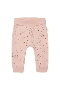 Wehkamp Noppies baby baby regular fit broek Nicea met all over print lichtroze/roze aanbieding