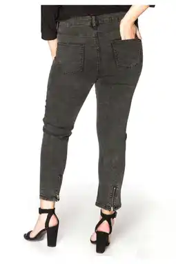 Wehkamp YOEK cropped high waist skinny jeans antraciet aanbieding