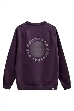Wehkamp Anerkjendt sweater met backprint donkerpaars aanbieding