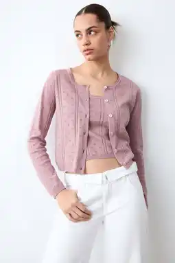 Wehkamp MANGO TEEN vest roze fijn gebreid aanbieding