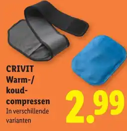 Lidl Crivit warm/ koud compressen aanbieding