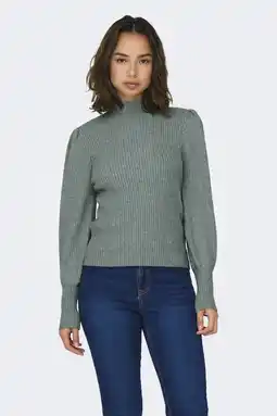 Wehkamp ONLY pullover grijsgroen gebreid aanbieding