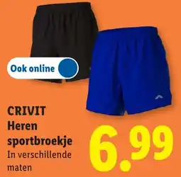 Lidl Crivit heren sportbroekje aanbieding