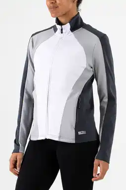 Wehkamp Sjeng Sports trainingsjack Ruberta wit/grijs aanbieding